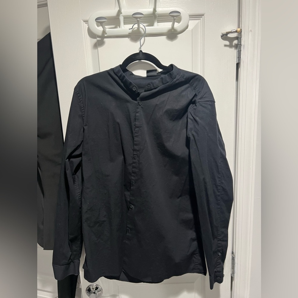 Long sleeve granddad neck dress shirt